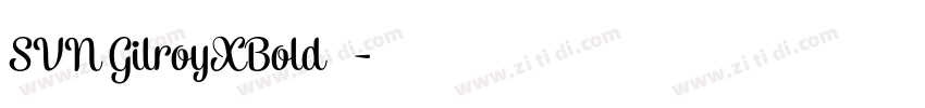SVN GilroyXBold 粗体字体转换